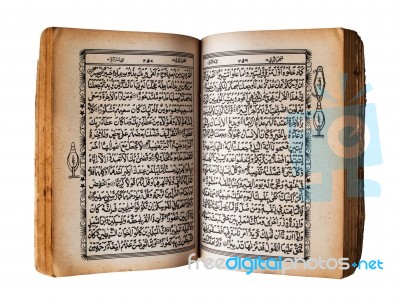 Opened Al Quran Stock Photo