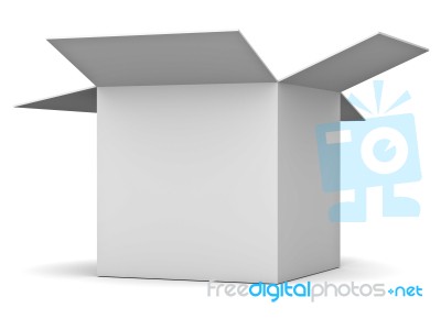 Opened Cardboard Box Stock Image