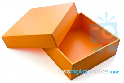 Opened Cardboard Box Stock Photo