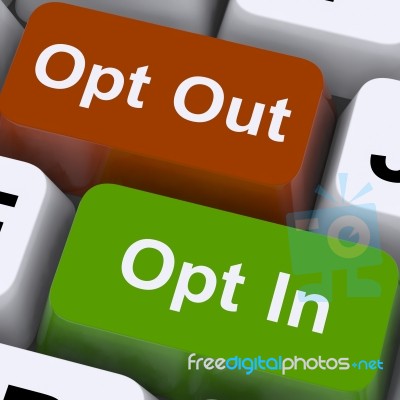 Opt In And Out Keys Stock Image