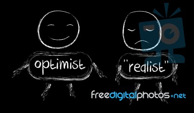 Optimist Or Realist Stock Image