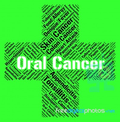 Oral Cancer Indicates Ill Health And Attack Stock Image