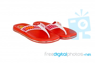 Orange Flip Flops Stock Image