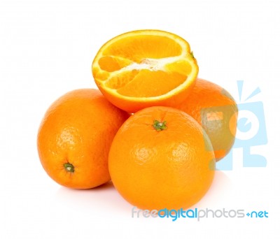 Orange Fruit Isolated Stock Photo