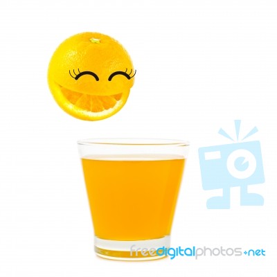 Orange Girl Smile Stock Photo