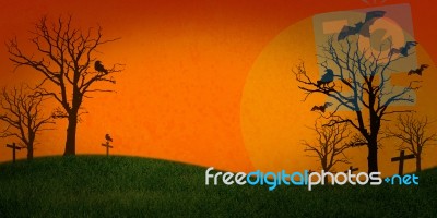 Orange Halloween Background Stock Image