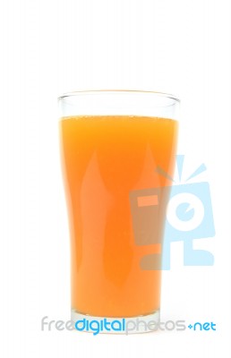 Orange Juice In Glass Stock Photo