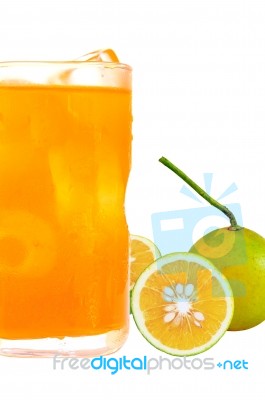 Orange Juice In Glass Stock Image