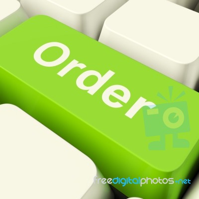 Order Computer Key Stock Image