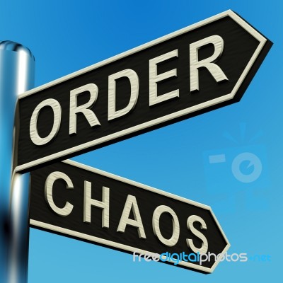 Order Or Chaos Directions Stock Image