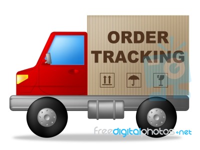Order Tracking Shows Courier Traceable And Post Stock Image