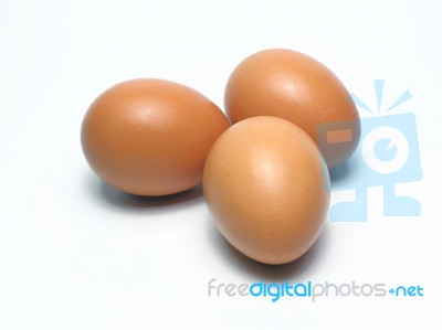 Organic Eggs. Organic Food In Thailand.white Background Stock Photo