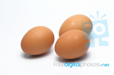 Organic Eggs. Organic Food In Thailand.white Background Stock Photo