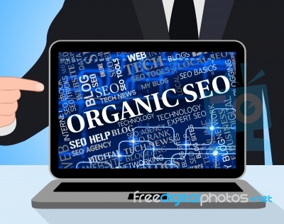 Organic Seo Represents Search Engines And Computer Stock Image