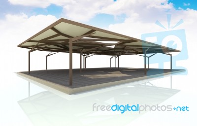 Organic Structure Pavillion Stock Image