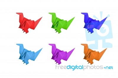 Origami Dinosaur Stock Image