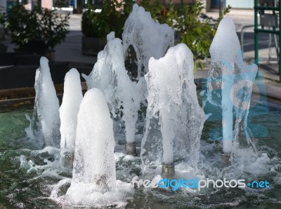 Ornamental Fountain In Bad Ischl Stock Photo