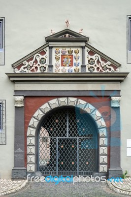 Ornate Gate And Arch In Weimar Stock Photo