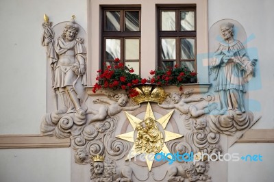 Ornate Hotel Aurus In Prague Stock Photo