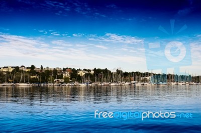 Oslo Yacht Club City Background Stock Photo