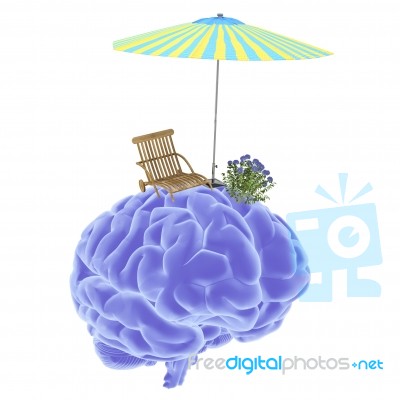 Out Of One's Head, Relax The Brain Stock Image