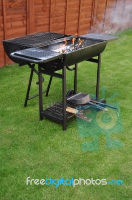 Outdoor Barbecue Grill Stock Photo