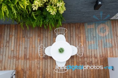 Outdoor Coffee Table Stock Photo