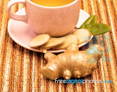 Outdoor Ginger Tea Represents Spices Spice And Herbals Stock Photo