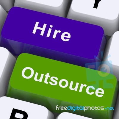 Outsource And Hire Keys Stock Image