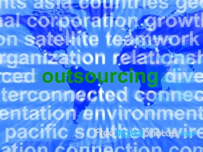 Outsourcing Word Stock Image