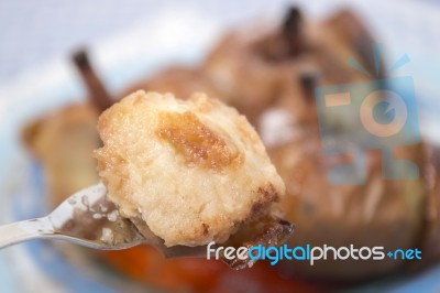 Oven Baked Apples Stock Photo