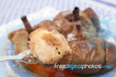 Oven Baked Apples Stock Photo