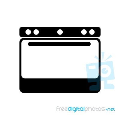 Oven Kitchen Tool For Cooking Foods Symbol Icon  Illustrat Stock Image