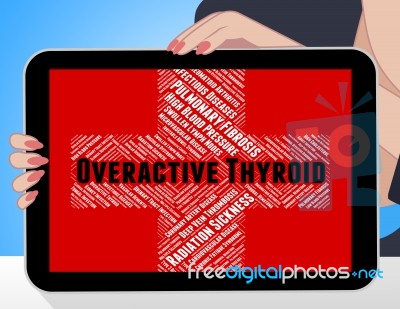Overactive Thyroid Indicates Poor Health And Indisposition Stock Image