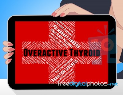 Overactive Thyroid Indicates Poor Health And Indisposition Stock Image