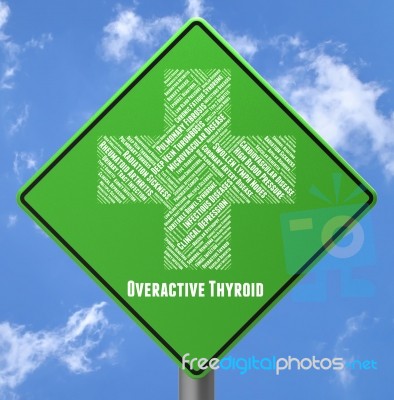 Overactive Thyroid Represents Ill Health And Infection Stock Image
