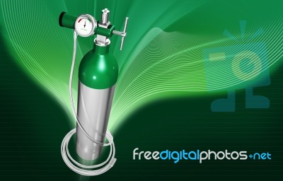 Oxygen Cylinder Stock Image