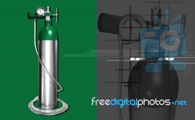 Oxygen Cylinder Stock Image