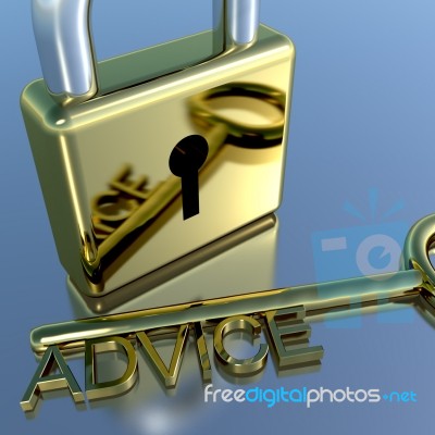 Padlock With Advice Key Stock Image