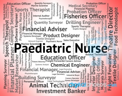 Paediatric Nurse Means Children Caregiver And Childhood Stock Image