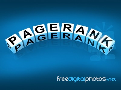 Pagerank Blocks Refer To Page Ranking Optimization Stock Image