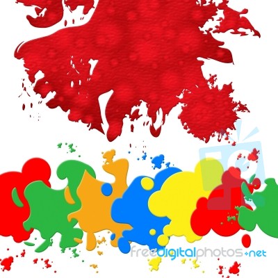 Paint Color Indicates Blots Splashes And Blob Stock Image