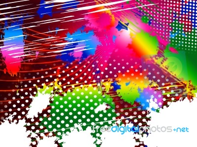 Paint Color Indicates Splashed Splatter And Splashing Stock Image