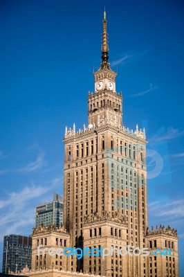 Palace Of Culture And Science In Warsaw Poland Stock Photo