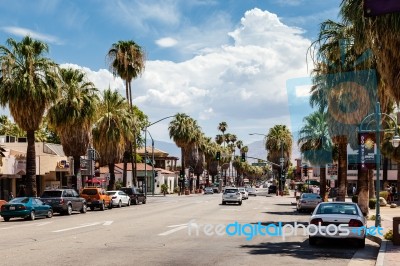 Palm Springs, California/usa - July 29 : View Of Palm Springs On… Stock Photo
