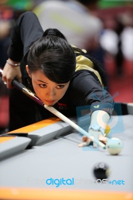 Pan Xiaoting Billiard Player Stock Photo