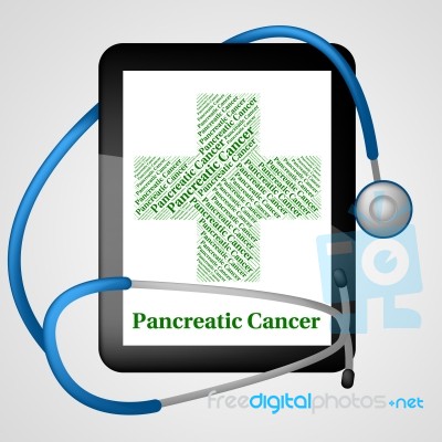 Pancreatic Cancer Shows Poor Health And Adenocarcinoma Stock Image