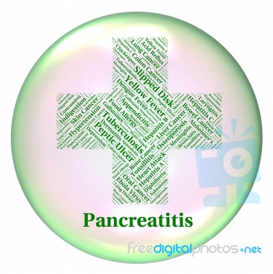 Pancreatitis Illness Means Disability Ailment And Indisposition Stock Image