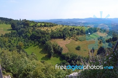 Panoramic View From Castle Stock Photo