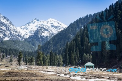 Panoramic View Of Beautiful Mountain Landscape Small Village Stock Photo Panoramic View Of Beautiful Mountain Landscape Small Village Stock Photo